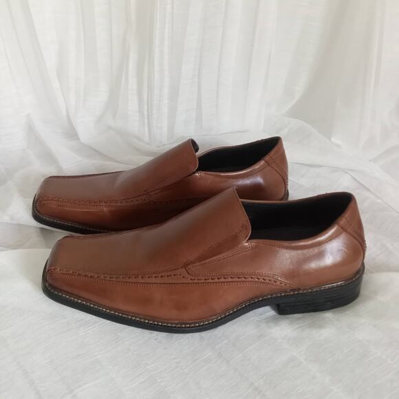 STACY ADAMS Leather Loafers Men Sz 11 M Comfort Insole Brown Slip On Dress Shoe - Picture 10 of 11